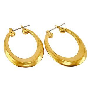 Givenchy 1990s Vintage Hoop Logo Earrings Signed Designer